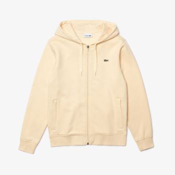 Lacoste SPORT Hooded Lightweight Bi-material Sweatshirt - Mikiny Pánské Béžový | CZ-LcvSvi